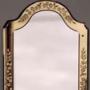 Antique mirror reproduction with gold border
